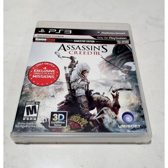 Assassin's Creed III Steelbook PS3 PlayStation 3 Tested Collectors CIB EUC - Picture 6 of 7
